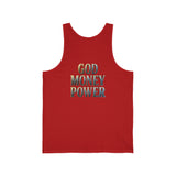 God Money Power Tank Top — Religious Graphic Jersey Tank