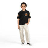 Kids' Halloween Pumpkin Polo - "God Money Power" Graphic