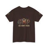 GMP "God Manly Power" Graphic Tee — Bold Logo Cotton Shirt