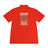 Money Power Polo — Men's White Sport Polo with 'GMP Money Power' Gold Dice Emblem