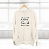 GMP God Money Power Hoodie — Metallic Text Graphic Fleece Hoodie