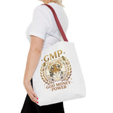 GMP Tiger Tote Bag — "God Money Power" Inspirational Canvas Tote