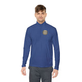 Quarter-Zip Pullover — 'God Money Power' Gold Crest