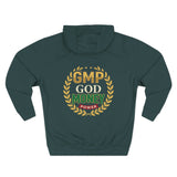 GMP God Money Power Hoodie — Retro Laurel Crest Graphic Hoodie