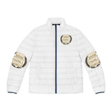 Puffer Jacket — 'God Money Power' Gold Emblem Men's Winter Coat