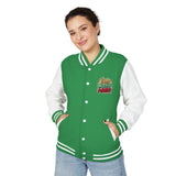 Letterman Jacket — "God Money Power" Graphic Varsity Jacket