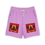 Fleece Sweat Shorts — Tropical Sunset Graphic