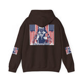 Patriotic Boxer Dog Hoodie — 'God, Money, Power' Americana Pullover