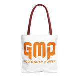 GMP 'God Money Power' Graphic Tote Bag – Bold Orange Statement Carryall