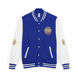 Tiger Crest Letterman Jacket — GMP "Good Money Power" Red & White Varsity