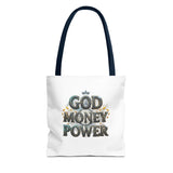 God Money Power Tote Bag — Inspirational Faith & Prosperity Canvas Tote