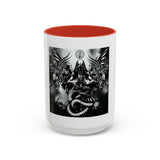 Angel Of Death- Gothic Grim Reaper & Serpent Accent Coffee Mug — Dark Fantasy Skull Art