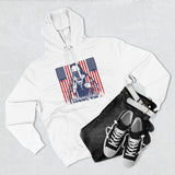 Patriotic 'God Money Power' Hoodie — Americana Flag Graphic Fleece Hoodie