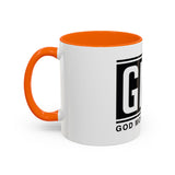 GMP 'God Money Power' Accent Coffee Mug – Bold Black Logo 11/15oz
