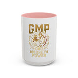 GMP God Money Power Accent Coffee Mug – Gold Tiger Design (11/15oz)