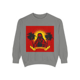 Sweatshirt — Retro Island Hooded Figure "God Money Power" Graphic