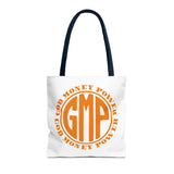 Tote — GOD MONEY POWER (GMP) Orange Logo All-Over Print