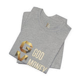 GVP 'God Money Power' Graphic Tee – Gold Lettering Christian Streetwear