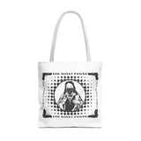 Tote Bag — "God Money Power" Retro Saint Graphic Tote