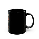 Black Mug — "God Money Power" Crowned Fist Coffee Mug (11oz/15oz)