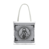 Religious Icon Tote Bag — "God Money Power" Graphic Canvas Tote