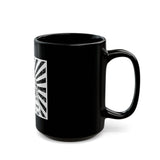 11oz/15oz Black Ceramic Mug — 'God Money Power' Rebel Icon Graphic
