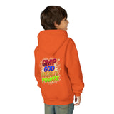Youth Hoodie — GMP God Money Power Rainbow Graphic