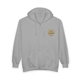Gold Money Power Zip Hoodie — Graphic Full‑Zip Hooded Sweatshirt