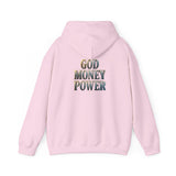 God Money Power Hoodie — Graphic Religious Inspirational Pullover