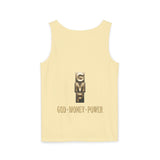 GMP Tank Top — God • Money • Power Gold Block Graphic