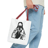 Tote Bag — Saint Icon Graphic Tote with Face Mask (Stencil Black)