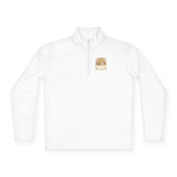Quarter-Zip Pullover — Gold Money Prayer Art Deco Chest & Back Design