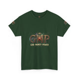 GMP "God Manly Power" Graphic Tee — Bold Logo Cotton Shirt