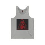 Red Saint Graphic Tank Top – Dark Religious Art Tee