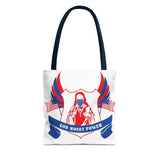 Tote Bag — Patriotic 'God Money Power' Religious Graphic Tote