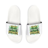 Slide Sandals — "God Money Power" Graphic Pool Slides