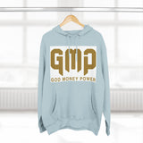 GMP Hoodie — "God Money Power" Bold Gold Graphic Fleece Pullover