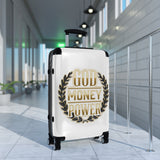 Hard-shell Carry-On Suitcase — "God Money Power" Laurel Design