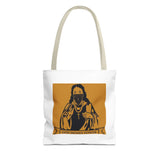 Religious Graphic Tote Bag — "God Money Power" Spiritual Streetwear Tote