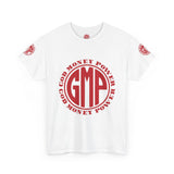GMP 'God Money Power' Logo Tee — Red Crest Graphic T-Shirt