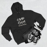 GMP God Money Power Hoodie — Metallic Text Graphic Fleece Hoodie