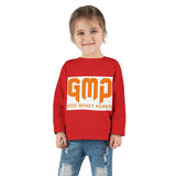 Toddler Long Sleeve Tee — GMP "God Money Power" Orange Graphic