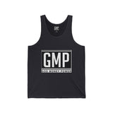 GMP "God Money Power" Tank Top — Bold Monochrome Logo Muscle Tee