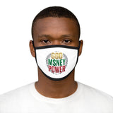 God, Money, Power Face Mask — Inspirational Rasta Colors Cotton Mask