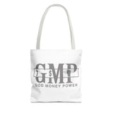 GMP "God Money Power" Printed Tote Bag — Faith & Finance Canvas Tote
