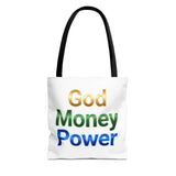 God Money Power Tote Bag — Inspirational Faith & Prosperity Canvas Tote