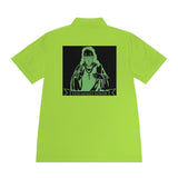 Religious Streetwear Polo — 'God Money Power' Neon Graphic