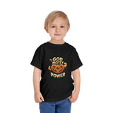 Toddler Tee — "God Money Power" Jack-o'-Lantern Halloween Shirt