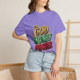 God Money Power T-Shirt — Bold Comic Typography Tee