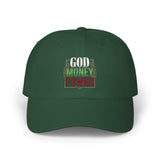 God Money Power Dad Cap — Embroidered Fist Hat